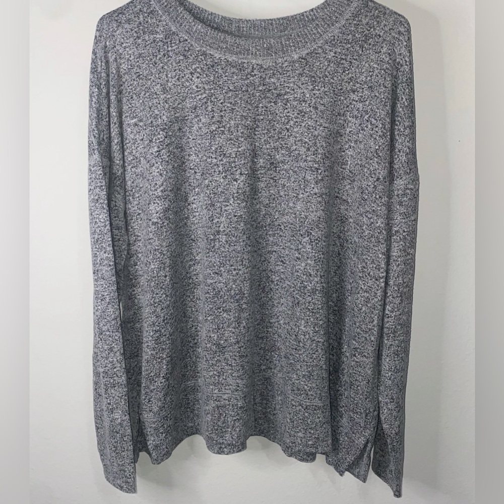 LUCKY BRAND CLOUD SOFT RIBBED DETAIL SWEATER